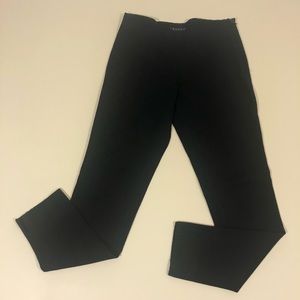THEORY‎ Black Wool Ankle Slit Slim Fit Pants Sz 00